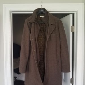 Brown Herringbone KC Peacoat